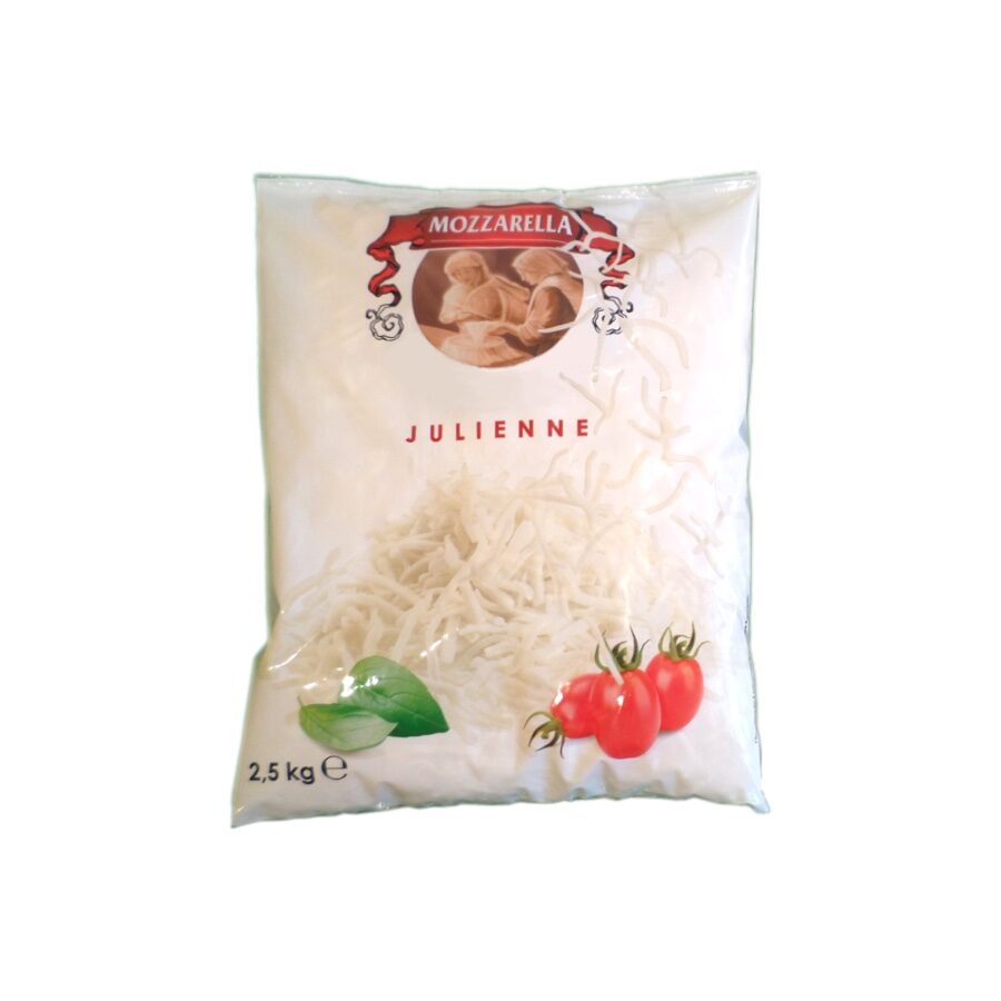 Mozzarella Φρέσκια Τριμμένη Julienne Ιταλίας 2,5kg