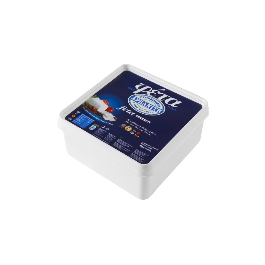 Φέτα Π.Ο.Π. Τάπερ 4kg Αρβανίτη – μεριδοποιημένο σε φέτες